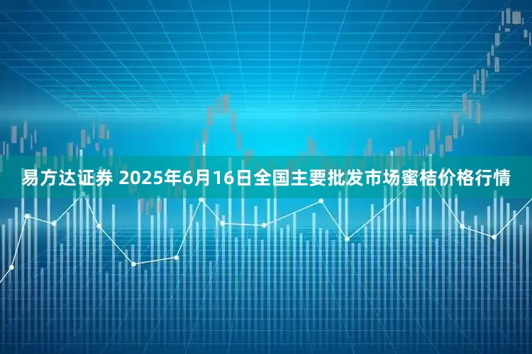 易方达证券 2025年6月16日全国主要批发市场蜜桔价格行情